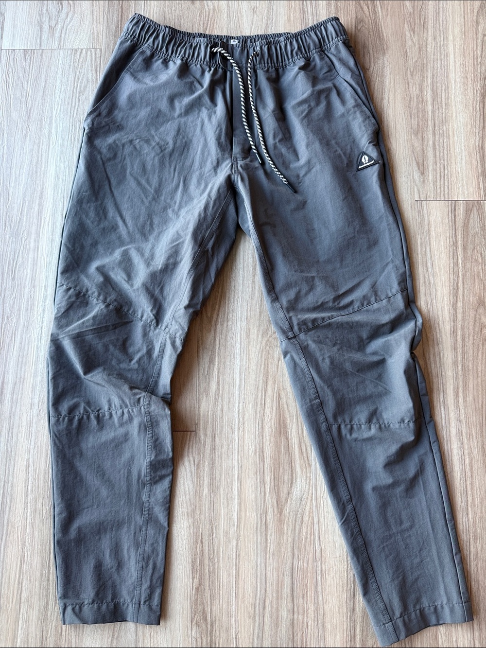 Men's Charcoal Drawstring Joggers with Side Logo